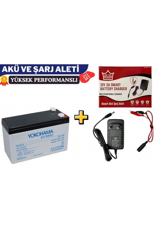 YOKOHAMA 12V 7AH VE 3 AMPER AKÜ ŞARJ CİHAZI YOKOHAMA 12V 7AH VE 3 AMPER AKÜ ŞARJ CİHAZI